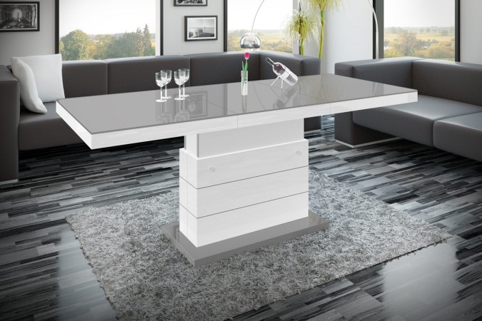 MATERA LUX coffee table (high gloss/super matt/wood-like decor)